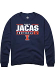 Main image for Gabriel Jacas Rally Mens Navy Blue Illinois Fighting Illini NIL Stacked Box Crew Sweatshirt