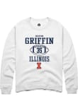 Main image for Grayson Griffin Rally Mens White Illinois Fighting Illini NIL Sport Icon Crew Sweatshirt