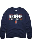 Main image for Grayson Griffin Rally Mens Navy Blue Illinois Fighting Illini NIL Stacked Box Crew Sweatshirt