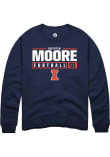 Main image for Griffin Moore Rally Mens Navy Blue Illinois Fighting Illini NIL Stacked Box Crew Sweatshirt