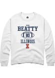 Main image for Hank Beatty Rally Mens White Illinois Fighting Illini NIL Sport Icon Crew Sweatshirt