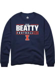 Main image for Hank Beatty Rally Mens Navy Blue Illinois Fighting Illini NIL Stacked Box Crew Sweatshirt