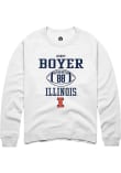 Main image for Henry Boyer Rally Mens White Illinois Fighting Illini NIL Sport Icon Crew Sweatshirt
