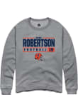 Main image for Hugh Robertson Rally Mens Graphite Illinois Fighting Illini NIL Stacked Box Crew Sweatshirt