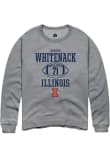 Main image for Hunter Whitenack Rally Mens Graphite Illinois Fighting Illini NIL Sport Icon Crew Sweatshirt