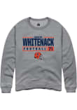Main image for Hunter Whitenack Rally Mens Graphite Illinois Fighting Illini NIL Stacked Box Crew Sweatshirt