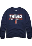 Main image for Hunter Whitenack Rally Mens Navy Blue Illinois Fighting Illini NIL Stacked Box Crew Sweatshirt