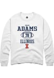 Main image for Isaiah Adams Rally Mens White Illinois Fighting Illini NIL Sport Icon Crew Sweatshirt