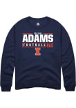 Main image for Isaiah Adams Rally Mens Navy Blue Illinois Fighting Illini NIL Stacked Box Crew Sweatshirt