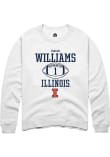 Main image for Isaiah Williams Rally Mens White Illinois Fighting Illini NIL Sport Icon Crew Sweatshirt