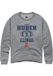 Main image for Jacob Huber Rally Mens Graphite Illinois Fighting Illini NIL Sport Icon Crew Sweatshirt