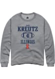 Main image for James Kreutz Rally Mens Graphite Illinois Fighting Illini NIL Sport Icon Crew Sweatshirt