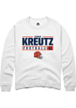 Main image for James Kreutz Rally Mens White Illinois Fighting Illini NIL Stacked Box Crew Sweatshirt