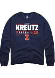 Main image for James Kreutz Rally Mens Navy Blue Illinois Fighting Illini NIL Stacked Box Crew Sweatshirt