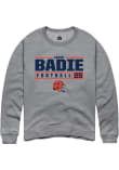 Main image for Jared Badie Rally Mens Graphite Illinois Fighting Illini NIL Stacked Box Crew Sweatshirt