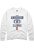 Main image for Jordan Anderson Rally Mens White Illinois Fighting Illini NIL Sport Icon Crew Sweatshirt