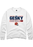Main image for Josh Gesky Rally Mens White Illinois Fighting Illini NIL Stacked Box Crew Sweatshirt