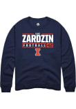 Main image for Luke Zardzin Rally Mens Navy Blue Illinois Fighting Illini NIL Stacked Box Crew Sweatshirt