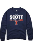 Main image for Miles Scott Rally Mens Navy Blue Illinois Fighting Illini NIL Stacked Box Crew Sweatshirt