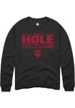Main image for Connor Hole Rally Mens Black Indiana Hoosiers NIL Stacked Box Crew Sweatshirt