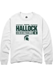 Main image for Theryn Hallock Rally Mens White Michigan State Spartans NIL Stacked Box Crew Sweatshirt