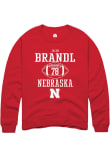 Main image for Jacob Brandl Rally Mens Red Nebraska Cornhuskers NIL Sport Icon Crew Sweatshirt