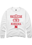 Main image for Jason Maciejczak Rally Mens White Nebraska Cornhuskers NIL Sport Icon Crew Sweatshirt