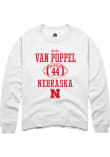 Main image for Riley Van Poppel Rally Mens White Nebraska Cornhuskers NIL Sport Icon Crew Sweatshirt
