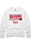 Main image for Riley Van Poppel Rally Mens White Nebraska Cornhuskers NIL Stacked Box Crew Sweatshirt