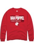 Main image for Riley Van Poppel Rally Mens Red Nebraska Cornhuskers NIL Stacked Box Crew Sweatshirt