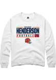 Main image for Brandon Henderson Rally Mens White Illinois Fighting Illini NIL Stacked Box Crew Sweatshirt
