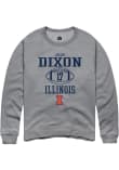 Main image for Collin Dixon Rally Mens Graphite Illinois Fighting Illini NIL Sport Icon Crew Sweatshirt