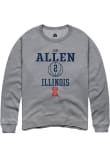 Main image for Cori Allen Rally Mens Graphite Illinois Fighting Illini NIL Sport Icon Crew Sweatshirt