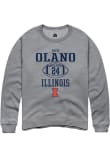 Main image for David Olano Rally Mens Graphite Illinois Fighting Illini NIL Sport Icon Crew Sweatshirt