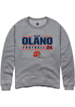 Main image for David Olano Rally Mens Graphite Illinois Fighting Illini NIL Stacked Box Crew Sweatshirt