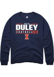 Main image for Declan Duley Rally Mens Navy Blue Illinois Fighting Illini NIL Stacked Box Crew Sweatshirt