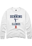 Main image for Destiny Denning Rally Mens White Illinois Fighting Illini NIL Sport Icon Crew Sweatshirt
