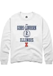 Main image for Dravyn Gibbs-Lawhorn Rally Mens White Illinois Fighting Illini NIL Sport Icon Crew Sweatshirt