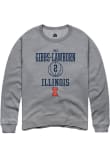 Main image for Dravyn Gibbs-Lawhorn Rally Mens Graphite Illinois Fighting Illini NIL Sport Icon Crew Sweatshirt