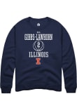 Main image for Dravyn Gibbs-Lawhorn Rally Mens Navy Blue Illinois Fighting Illini NIL Sport Icon Crew Sweatshirt
