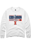 Main image for Dravyn Gibbs-Lawhorn Rally Mens White Illinois Fighting Illini NIL Stacked Box Crew Sweatshirt