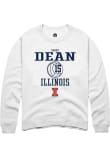 Main image for Gabby Dean Rally Mens White Illinois Fighting Illini NIL Sport Icon Crew Sweatshirt