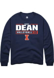 Main image for Gabby Dean Rally Mens Navy Blue Illinois Fighting Illini NIL Stacked Box Crew Sweatshirt