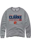 Main image for Jaheim Clarke Rally Mens Graphite Illinois Fighting Illini NIL Stacked Box Crew Sweatshirt