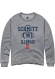 Main image for Johnny  Schmitt Rally Mens Graphite Illinois Fighting Illini NIL Sport Icon Crew Sweatshirt