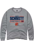 Main image for Johnny  Schmitt Rally Mens Graphite Illinois Fighting Illini NIL Stacked Box Crew Sweatshirt