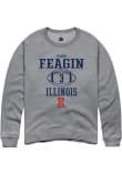 Main image for Kaden Feagin Rally Mens Graphite Illinois Fighting Illini NIL Sport Icon Crew Sweatshirt