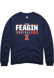 Main image for Kaden Feagin Rally Mens Navy Blue Illinois Fighting Illini NIL Stacked Box Crew Sweatshirt