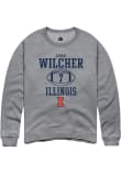 Main image for Kenari Wilcher Rally Mens Graphite Illinois Fighting Illini NIL Sport Icon Crew Sweatshirt