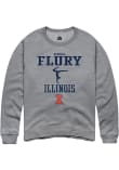 Main image for Kendall Flury Rally Mens Graphite Illinois Fighting Illini NIL Sport Icon Crew Sweatshirt